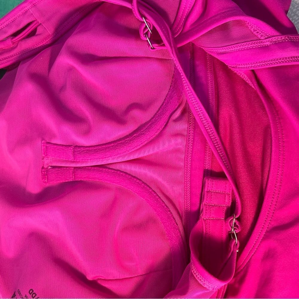 Athleta High Neck Bra Cup Loop Tankini Top Clematis 34D/DD - Picture 9 of 10